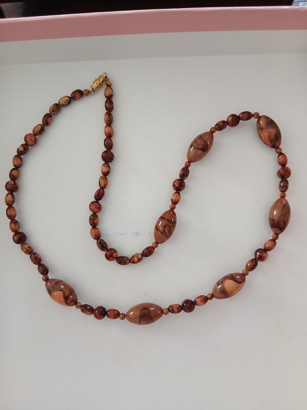 Brown Bead Statement Necklace - Women Jewelry